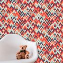 Ver imagem 1 de Papel de Parede Auto Adesivo Lavável Abstrato ab0028 Geométrico Colorido