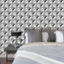 Ver imagem 1 de Papel de Parede Auto Adesivo Lavável Abstrato ab0010 Revestimento Placa 3D