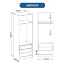 Ver imagem 2 de Guarda Roupa Modulado 2 Portas Reflecta Requinte 100% MDF