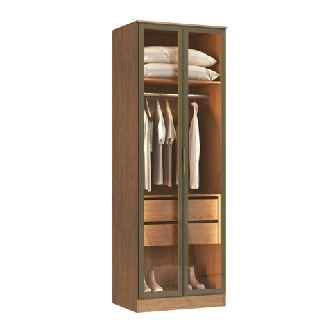 Guarda Roupa Modulado 2 Portas Reflecta Requinte 100% MDF