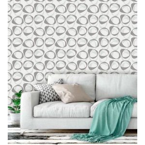 Papel de Parede Auto Adesivo Lavável Abstrato ab0070 Moderno Neutro