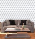 Ver imagem 1 de Papel de Parede Auto Adesivo Lavável Abstrato ab0030 Revestimento 3d Branco