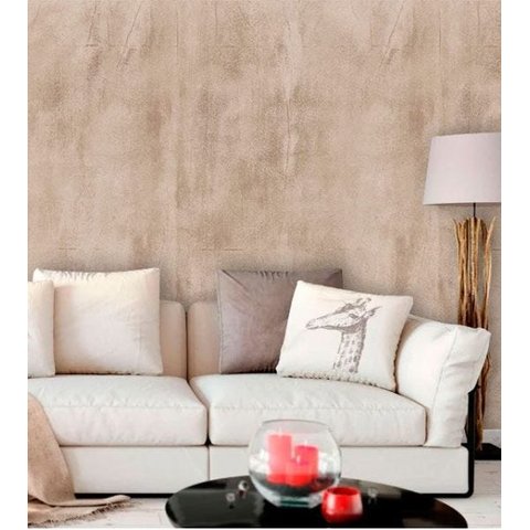 Papel de Parede Auto Adesivo Lavável Cimento Queimado C0005 Marrom Claro