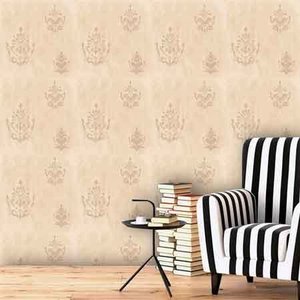 Papel de Parede Auto Adesivo Lavável Cimento Queimado C0004 Arabesco Classico