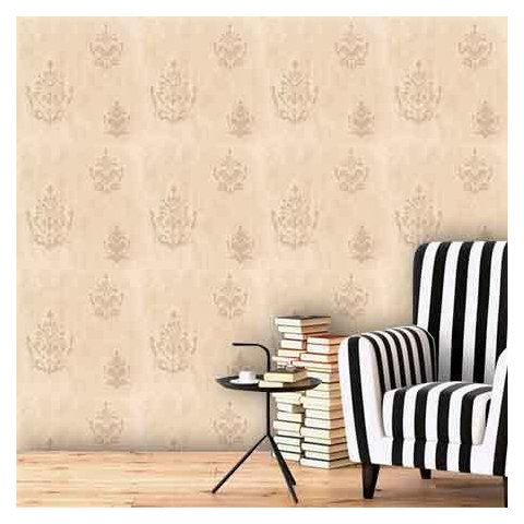 Papel de Parede Auto Adesivo Lavável Cimento Queimado C0004 Arabesco Classico