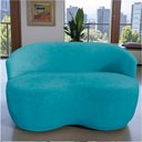 Ver mais imagens de Namoradeira Decorativa Beatriz Orgânica Veludo Azul Turquesa
