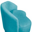Ver imagem 6 de Namoradeira Decorativa Beatriz Orgânica Veludo Azul Turquesa
