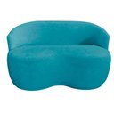 Ver imagem 3 de Namoradeira Decorativa Beatriz Orgânica Veludo Azul Turquesa