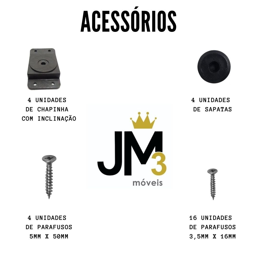 Kit 4 Pés Palitos 20 Cm e Acessórios- Jm3 - 3