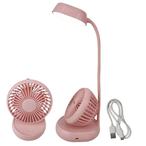 Luminária Ventilador LED Ajustavel Flexivel 2 em 1 Abajur de Mesa Sem Fio Usb Regulavel 3