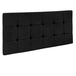 Cabeceira Painel Sleep para Cama Box Solteiro 1,00 m Suede Preto Animale 1402 - D'Rossi - 1
