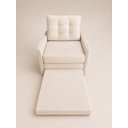 Ver imagem 2 de Poltrona Cama Solteiro 2 em 1 Conforto, Elegância Veludo:Bege