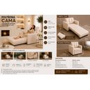 Ver imagem 5 de Poltrona Cama Solteiro 2 em 1 Conforto, Elegância Veludo:Bege
