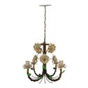 Ver imagem 4 de Lustre De Ferro Com Flores Artesanais para Decoração de Sala Vintage - Marfim