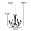 Ver imagem 2 de Lustre Pendente De Metal Artesanal para Decoração de Sala De Jantar
