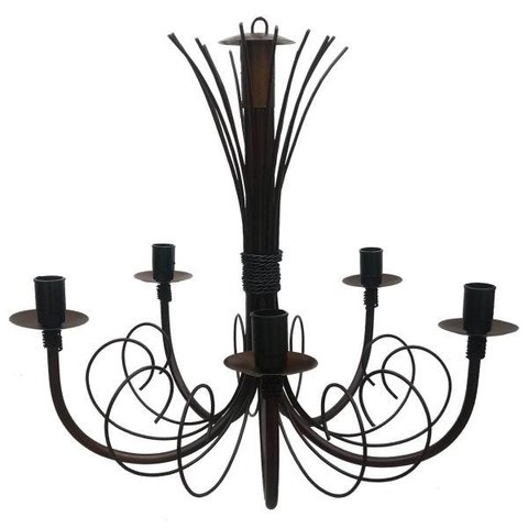 Lustre De Metal Simples Para Decorar Sala De Jantar Moderna