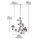 Ver imagem 2 de Lustre Simples Decorativo Infantil para Iluminação de Quarto Retro - Azul Claro & Rosa