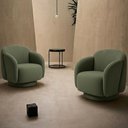 Ver imagem 2 de Kit 2 Poltronas Decorativa Avany Base Fixa Linho Verde - Nexta Casa