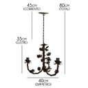 Ver imagem 2 de Lustre Simples Decorativo Infantil para Iluminação de Quarto Retro - Verniz