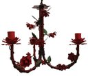 Ver imagem 1 de Lustre Simples Decorativo Infantil para Iluminação de Quarto Retro - Vermelho