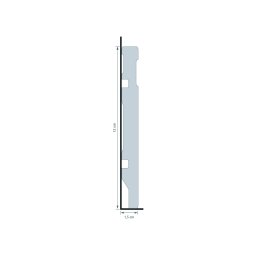 Rodapé de Poliestireno Frisado 12cm x 2,40m Rende 2,40 Metros Casa Grassi  - 6