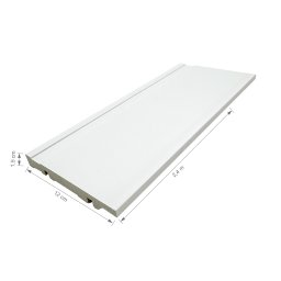 Rodapé de Poliestireno Frisado 12cm x 2,40m Rende 2,40 Metros Casa Grassi  - 5