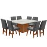 Conjunto De Mesa 8 Cadeiras Tampo Giratório Amsterdã Cedro - 6