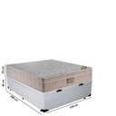 Ver imagem 3 de Cama Box Baú Casal Sintético + Colchão Ortobom Airtech Molas Ensacadas 138x188x65 Branco