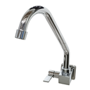 Ver imagem 4 de Torneira Base Quadrada Parede Metal Tubo Inox Cromada