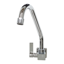 Ver imagem 2 de Torneira Base Quadrada Parede Metal Tubo Inox Cromada