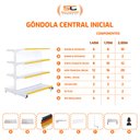 Ver imagem 3 de Gôndola Prateleira Preta 5 Níveis 40x30 New Plus 1,70 Central Inicial Pe Amarelo - Sa Gôndolas