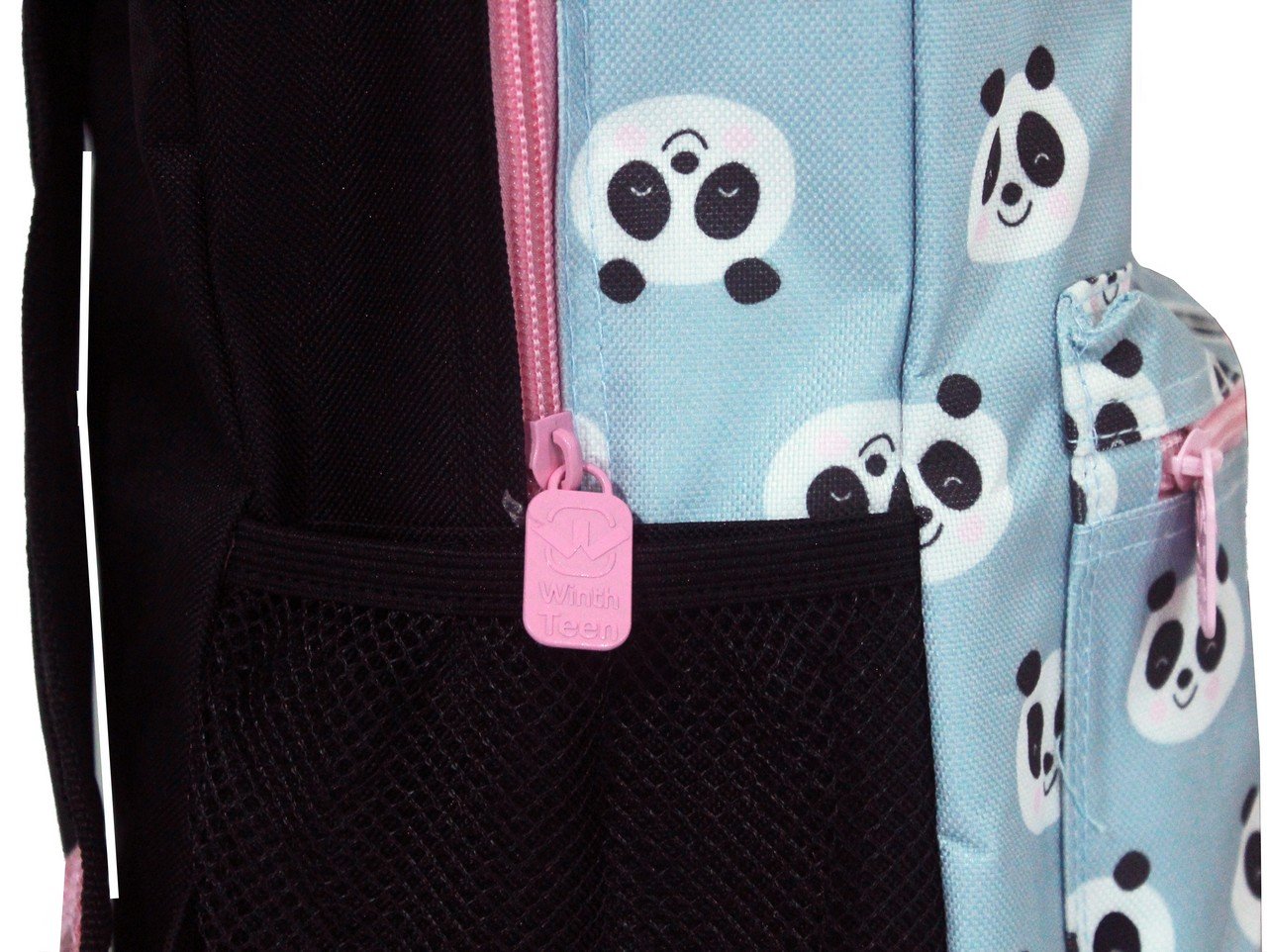 Mochila Feminina Escolar Bolsa Juvenil Infantil Reforçada Impermeável Panda Donuts Lancheira Té - Az - 4