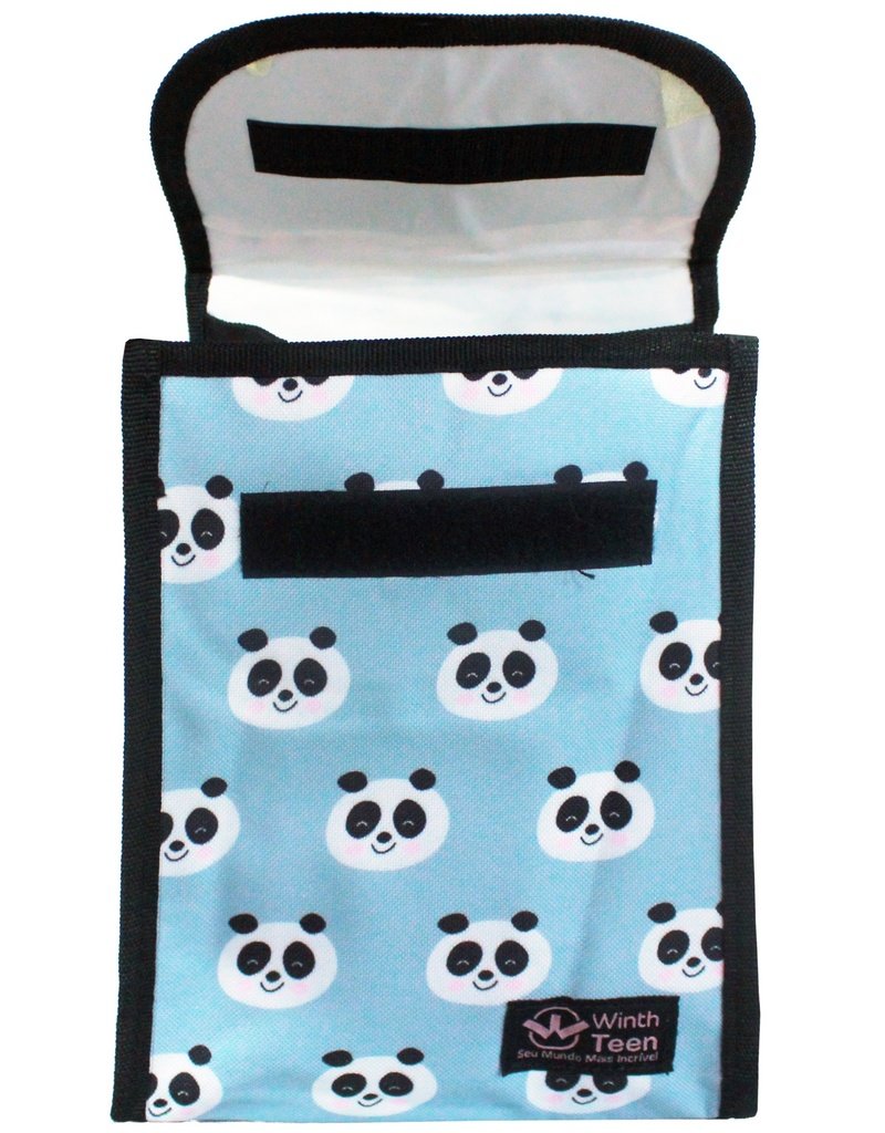 Mochila Feminina Escolar Bolsa Juvenil Infantil Reforçada Impermeável Panda Donuts Lancheira Té - Az - 10