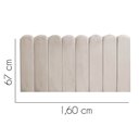 Ver imagem 2 de Painel Estofado Luxo Nuvem Alanis 160cm Queen Size para Cama Box Corino Bege - Gat Magazine