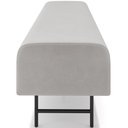 Ver imagem 2 de Puff Recamier Decorativo com Pés Industrial 140cm Novara P05 Veludo Cinza - Lyam Decor
