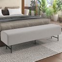 Ver imagem 6 de Puff Recamier Decorativo com Pés Industrial 140cm Novara P05 Veludo Cinza - Lyam Decor