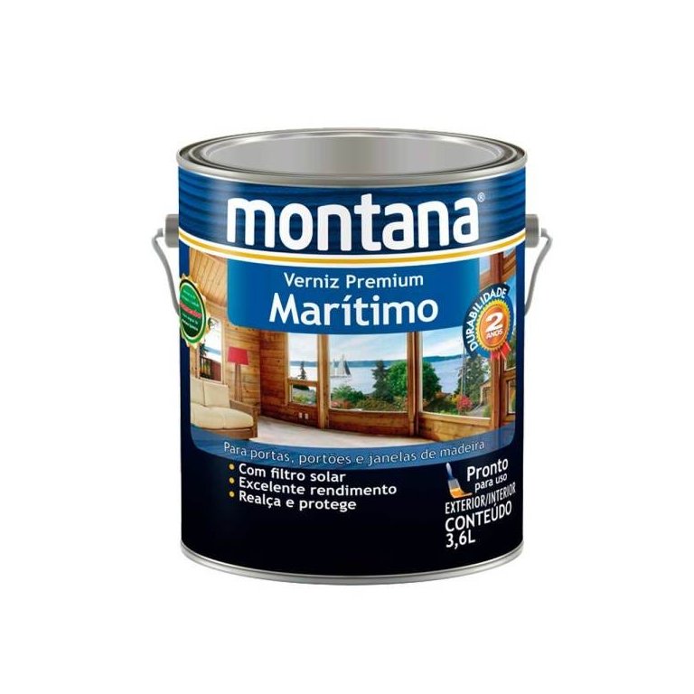 VERNIZ PREMIUM MARÍTIMO NATURAL BRILHO 3,6 L - MONTANA