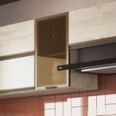 Ver imagem 1 de Armário para Cozinha Aéreo com Vidro Greta Bege/Crema