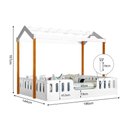 Ver imagem 5 de Cama de Criança Infantil Montessoriana Ágatha Casal com Luminária Led para Quarto - Branco/amêndoa