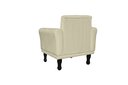 Ver imagem 3 de Poltrona Decorativa Classic Suede Bege Pés Madeira Ms Decor
