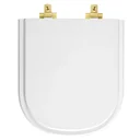 Ver imagem 1 de Assento Sanitário Laqueado Soft Close Vogue Plus Branco para vaso Deca com Ferragem Dourada