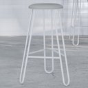 Ver imagem 2 de Kit 08 Banquetas Baixa Bar Cozinha Sala de Jantar Áris C01 Branco Courino Off White - Lyam Decor