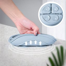 Kit Prato Infantil Silicone com Copo, Talher, Babador e Tigela:azul - 4