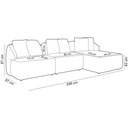 Ver imagem 5 de Sofá 3 Lugares com Chaise Direito Sala Living 248cm Arlo F04 Linho Verde - Lyam Decor