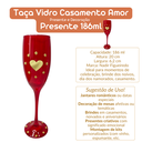Ver imagem 3 de Taça Vidro Casamento Noivos Presente Amor Brinde