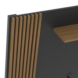 Rack com Painel Ripado Suspenso para Tv até 70 Polegadas 2 Portas Grécia 180cm - 6