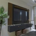 Ver imagem 1 de Rack com Painel Ripado Suspenso para Tv até 70 Polegadas 2 Portas Grécia 180cm