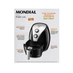 Fritadeira Elétrica Air Fryer/Sem Óleo Mondial - Pratic AF-20 2,4L Timer - 4 Fritadeira Elétrica Air Fryer/Sem Óleo Mondial - Pratic AF-20 2,4L Timer - 4