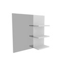 Ver imagem 3 de Espelheira Organizadora para Banheiro 60cm 3 Prateleiras Branco - Tecno Mobili