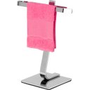 Ver imagem 1 de Porta Toalha De Bancada Cromado Com Base E Haste Maciça